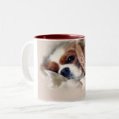 Cavalier King Charles Spaniel Zweifarbige Tasse (Vorderseite Links)