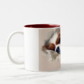 Cavalier King Charles Spaniel Zweifarbige Tasse (Links)