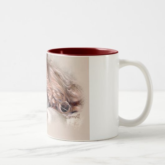 Cavalier King Charles Spaniel Zweifarbige Tasse (Rechts)
