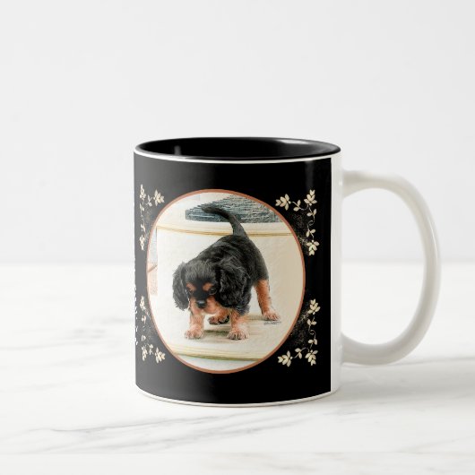 Cavalier King Charles Spaniel Zweifarbige Tasse (Rechts)