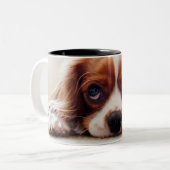 Cavalier King Charles Spaniel Zweifarbige Tasse (Vorderseite Links)
