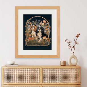 Cavalier King Charles Spaniels Antiker Teppich Poster