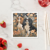 Cavalier King Charles Spaniels Antique Tapestes Serviette (Beispiel)