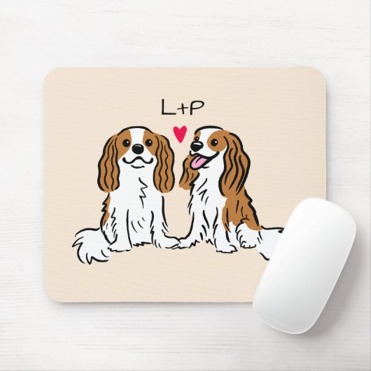 Cavalier King Charles Spaniels Hunde mit Ihrem Tex Mousepad (Mit Mouse)