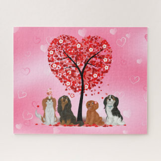 Cavalier King Charles Spaniels Liebe und Valentine Puzzle
