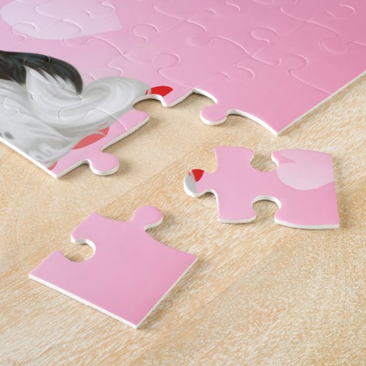 Cavalier King Charles Spaniels Liebe und Valentine Puzzle (Seite)