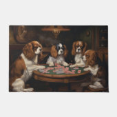 Cavalier King Charles Spaniels Poker Art Fußmatte (Vorderseite)