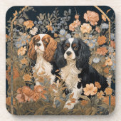 Cavalier King Charles Spaniels Tapestry Style Getränkeuntersetzer (Vorderseite)