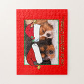 Cavalier King Charles Spaniels tragen den Hut des Puzzle (Vertikal)