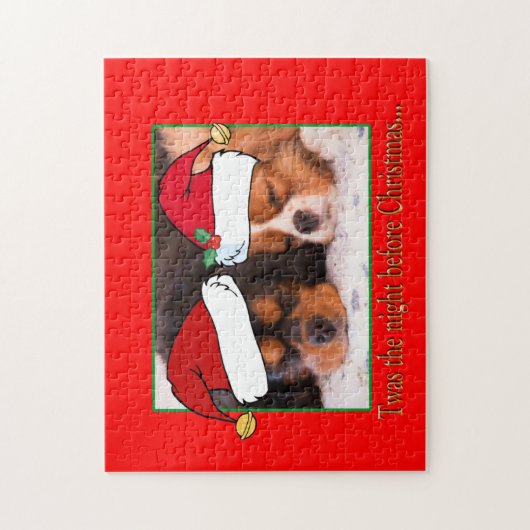 Cavalier King Charles Spaniels tragen den Hut des Puzzle (Vertikal)