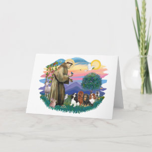 Cavalier King Charles Spaniels (vier) Karte