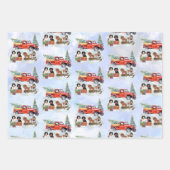 Cavalier King Charles Spaniels Winter Truck Geschenkpapier Set (Vorderseite 2)