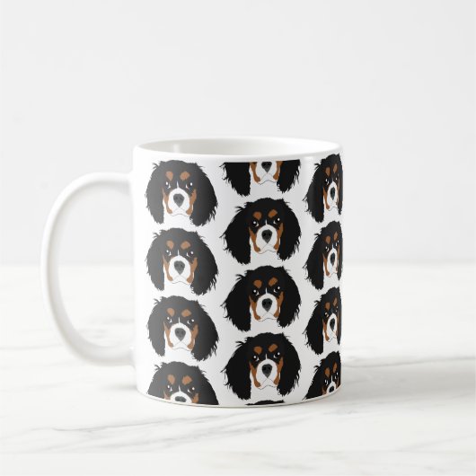 Cavalier King Charles Spaniels zur Tasse (Links)