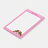 Cavalier King Charles Spanisch Welpe Hund Pink Post-it Klebezettel (angewinkelt)