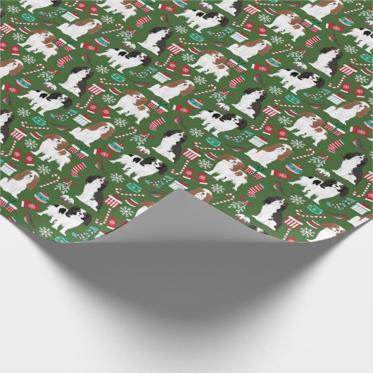 Cavalier King Charles Spanisch Wrapping Paper Geschenkpapier (Ecke)