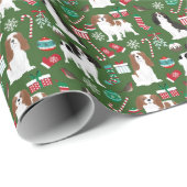 Cavalier King Charles Spanisch Wrapping Paper Geschenkpapier (Rolleneckpunkt)