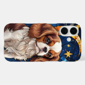 Cavalier King Charles Stached Glass Stars & Moon Case-Mate iPhone Hülle (Rückseite (Horizontal))