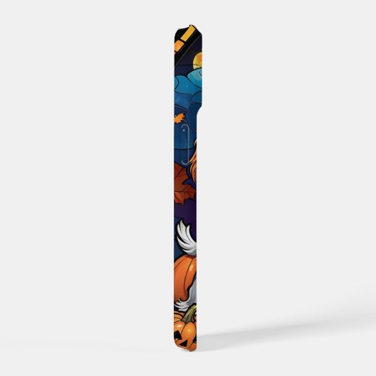 Cavalier King Charles Stains Glass Halloween iPhone 15 Hülle (Rechte Seite)