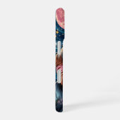 Cavalier King Charles Stains Glass Stars Moon iPhone 16 Hülle (Rechte Seite)