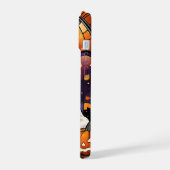 Cavalier King Charles Stared Glass Halloween Fall iPhone 15 Hülle (Linke Seite)