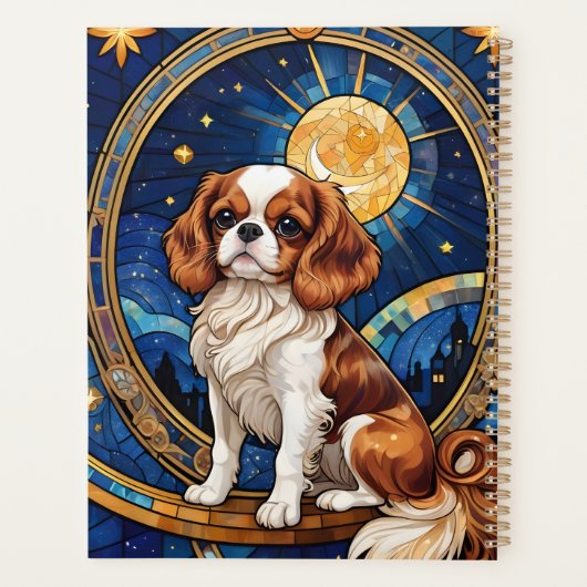 Cavalier King Charles Stared Glass Sky Stars Planer (Rückseite)