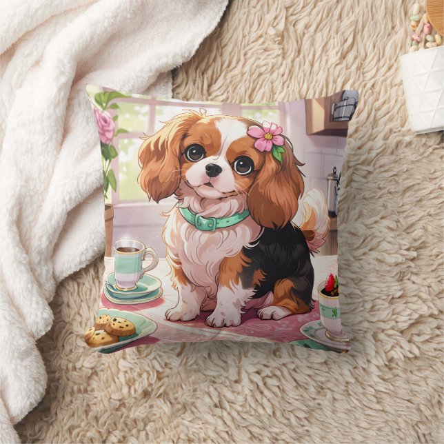 Cavalier King Charles Tasse Teekonzern Kissen (Decke)