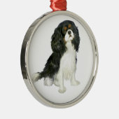 Cavalier King Charles - Tri Colored Ornament Aus Metall (Rechts)