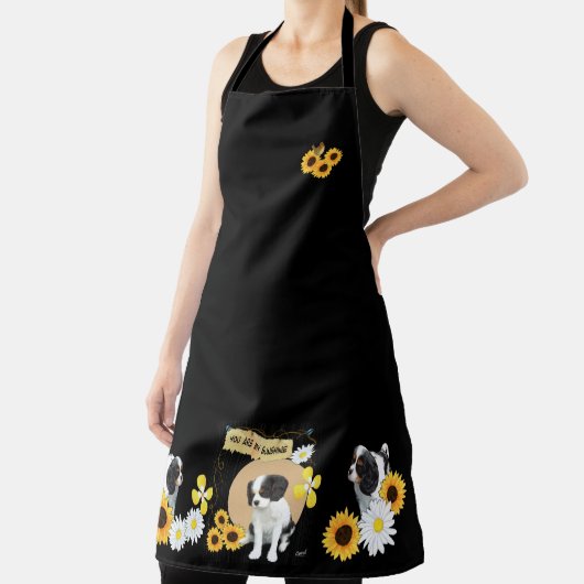 Cavalier King Charles Tri Spaniel-Over Print Schür Schürze (InSitu)