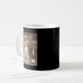 Cavalier King Charles trinkt Champagner Lustig Kaffeetasse (Vorderseite Links)