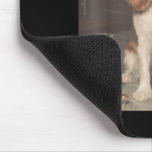 Cavalier King Charles trinkt Champagner Lustig Mousepad (Ecke)