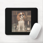 Cavalier King Charles trinkt Champagner Lustig Mousepad (Mit Mouse)
