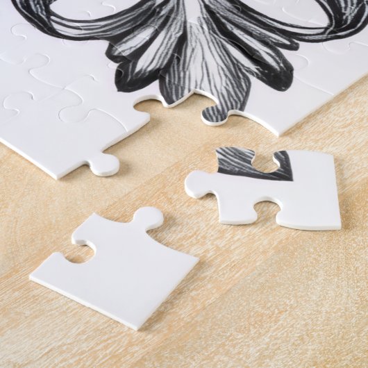 Cavalier King Charles Victorian Etching Valentine Puzzle (Seite)