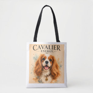 Cavalier King Charles Vintage Kunst Portrait Tote Tasche