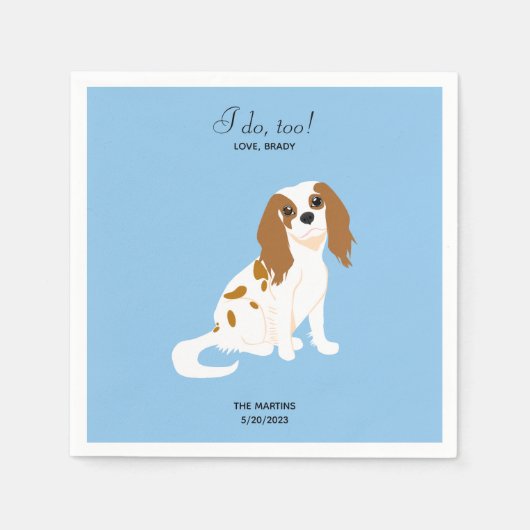 Cavalier King Charles Wedding Cocktail Napkins Serviette (Vorderseite)