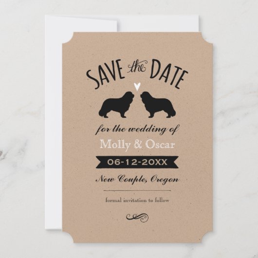 Cavalier King Charles Wedding Save the Date (Vorderseite)