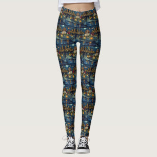 Cavalier King Charles Weihnachtsfestreise Leggings