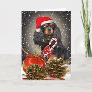 Cavalier King Charles Weihnachtskarte Feiertagskarte