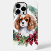 Cavalier King Christmas Wreath Festivals Case-Mate iPhone Hülle (Rückseite)