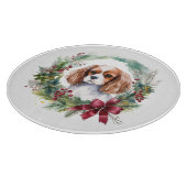 Cavalier King Christmas Wreath Festivals Schneidebrett (Ecke)