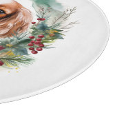 Cavalier King Christmas Wreath Festivals Schneidebrett (Ecke)