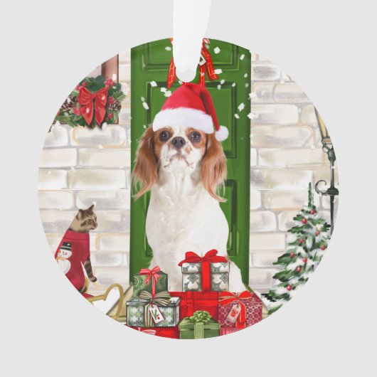 Cavalier King Dog Christmas Ornament (Vorderseite)