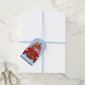 Cavalier King Dog in Auto mit dem Weihnachtsmann Geschenkanhänger (Mit Garn)