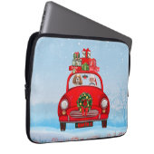 Cavalier King Dog in Auto mit dem Weihnachtsmann Laptopschutzhülle (Vorne Rechts)