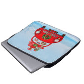 Cavalier King Dog in Auto mit dem Weihnachtsmann Laptopschutzhülle (Vorne Knopf)