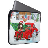 Cavalier King Dog in Christmas Delivery Truck Schn Laptopschutzhülle (Vorne Rechts)