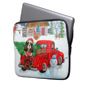 Cavalier King Dog in Christmas Delivery Truck Schn Laptopschutzhülle (Vorderseite Links)