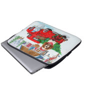 Cavalier King Dog in Christmas Delivery Truck Schn Laptopschutzhülle (Vorne Knopf)
