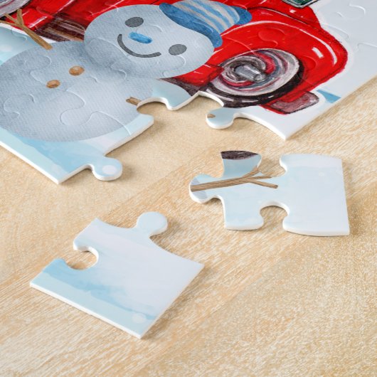 Cavalier King Dog in Christmas Delivery Truck Schn Puzzle (Seite)