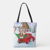 Cavalier King Dog in Christmas Delivery Truck Schn Tasche (Rückseite)
