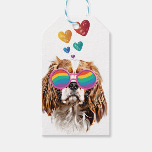 Cavalier King Dog mit dem Valentinstag des Herzens Geschenkanhänger